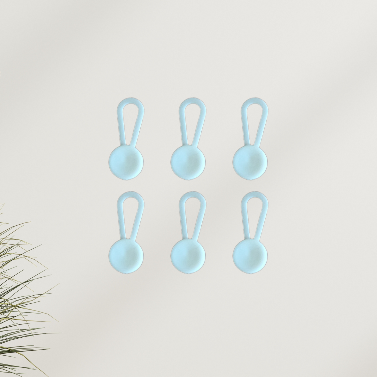 6 collar extenders lined up with an open background.