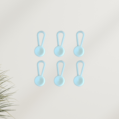 6 collar extenders lined up with an open background.